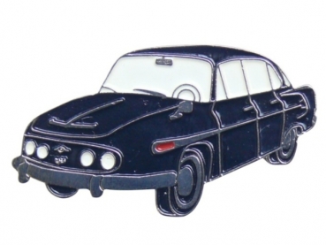 Kovový odznak odlévaný Autíčko modré Tatra 603 - nikl