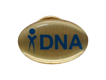odznak s potiskem DNA