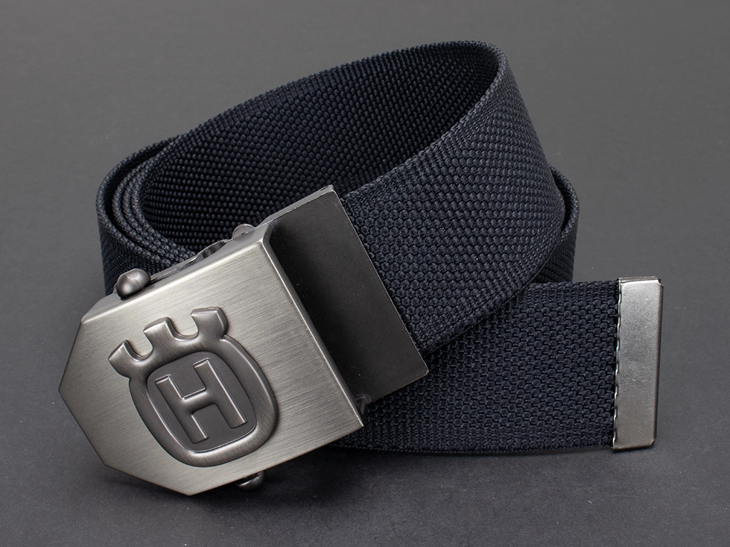 Husqvarna - Textilní opasek 40 mm (přezka zkosená) - Černý
