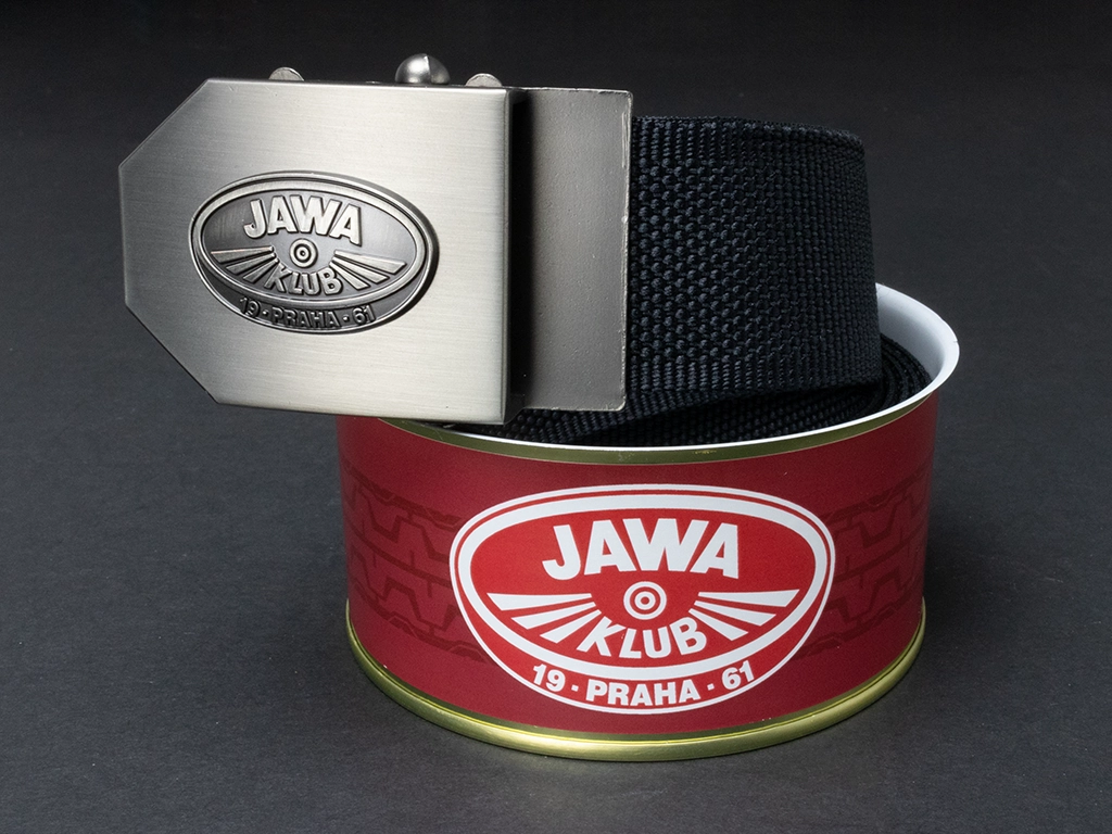 JAWA klub Praha - Textilní opasek 40 mm (přezka zkosená) - Dárkové balení
