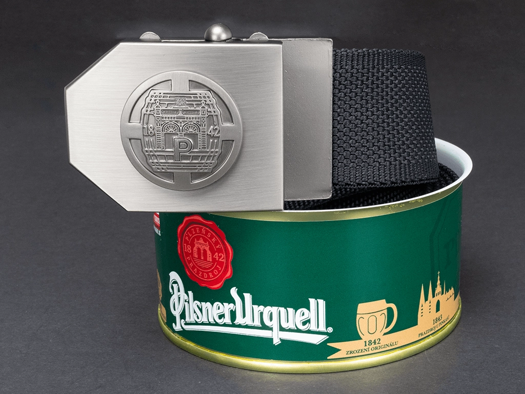 Pilsner Urquell - Textilní opasek 40 mm (přezka zkosená) - Dárkové balení